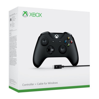Xbox One Wireless Controller (Black) + Cable for Windows (4N6-00002) Multiplatforma