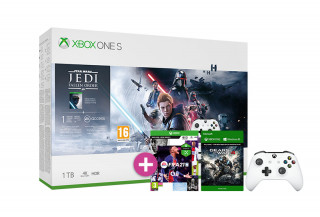 Xbox One S 1TB + Star Wars Jedi Fallen Order + FIFA 21 + Gears of War 4 + ovládač (biely) Xbox One