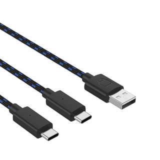 Venom VS5002 Dual Play & Charge USB Type-C nabíjací kábel, 3m PS5