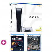 PlayStation®5 825GB Bundle - Marvel's Spider-Man Miles Morales + Demon's Souls (Remake) 
