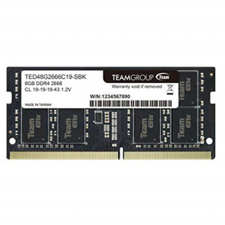 TeamGroup elite SO-DIMM 8GB, DDR4-2666, CL19-19-19-43 (TED48G2666C19-S01) RAM PC