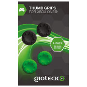 Špeciálne čiapočky na analógové páčky ovládačov Xbox One - zelené a čierne (Gioteck) 