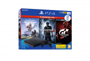 PlayStation 4 (PS4) Slim 1TB + Horizon Zero Dawn Complete Edition + Uncharted 4 + Gran Turismo Sport (PlayStation Hits) 