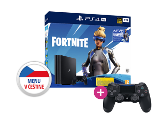 PlayStation 4 (PS4) Pro 1TB + Fortnite Neo Versa Bundle + PS4 Sony Dualshock 4 ovládač PS4