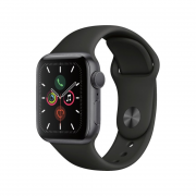 Apple Watch Series 40mm GPS Space Grey aluminum Case with Black Sport Band 