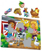Larsen maxi puzzle 18 pieces - Farm with children BM6 