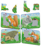Larsen mini puzzle 5 pieces - Forest animals Z12 