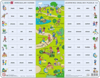 Larsen maxi puzzle 54 pieces Let's learn English! - Irregular verbs 2 EN12 Merch