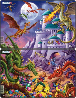 Larsen midi puzzle 28 pieces Dragons U12 Merch