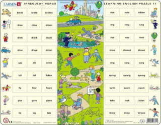 Larsen maxi puzzle 54 pieces Let's learn English! - Irregular verbs 1 EN11 Merch