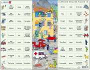 Larsen maxi puzzle 54 pieces Let's learn English! - Fire fighting EN10 