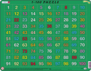 Larsen maxi puzzle 100 pieces Numbers from 1 to 100 AR10 
