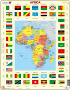 Larsen maxi puzzle 70 pieces Africa map and flags KL3 
