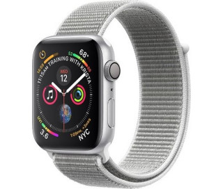 Apple Watch 44mm silver White sport strap Mobile