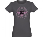 Hoodie Days Gone Girlie Shirt "Bee" Charcoal, L GE6423L 