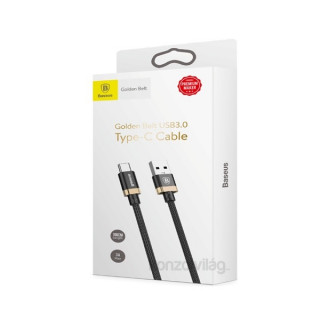 MOBIL-CASE Baseus  Golden Belt Series USB3.0 USB Type-C 3A 1m cable Black/Gold Mobile
