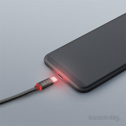 Delight Black iPhone Lightning data cable with LED light 1m 