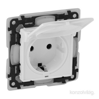 LEGRAND Valena Life 2P+F connector with child protection, flap cover, IP44 white Home