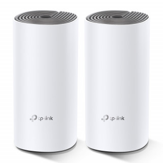 TP-Link Deco E4 (2-pack) Dvojpásmový (2,4 ghz/5 ghz) Wi-Fi 5 (802.11ac) Biela, Šedá Vnútorný PC