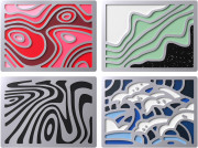 HyperX Badge Pack - Abstract Magnetic Badges Odznak na klávesnicu 