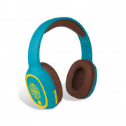 Lexip Adventure Classic Slúchadlá s mikrofónom Káblový a bezdrôtový Pres hlavu Hranie Bluetooth Hnedá, Tyrkysová 