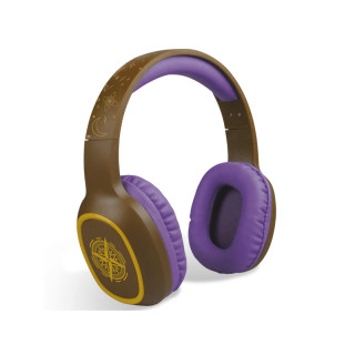 Steelplay Adventure Magic Slúchadlá s mikrofónom Káblový a bezdrôtový Pres hlavu Hranie Bluetooth Hnedá, Purpurová PC
