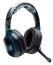 Lexip Kakashi Kamui Slúchadlá s mikrofónom Káblový a bezdrôtový Pres hlavu Hranie Bluetooth Čierna, Modrá thumbnail