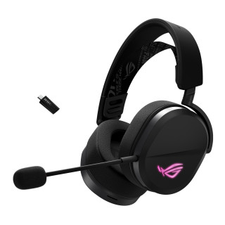 ASUS ROG Pelta Slúchadlá s mikrofónom Káblový a bezdrôtový Pres hlavu Hranie USB Typ-C Bluetooth Čierna PC