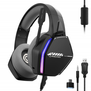 Oniverse Nebula Slúchadlá s mikrofónom Kábel Pres hlavu Hranie USB Typ-A Čierna PC