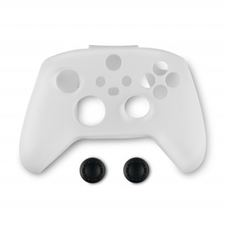Spartan Gear - Silikónové ochranné puzdro a thumb grips - Biele Xbox Series