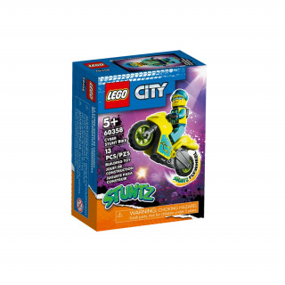 LEGO City Cyber Kaskadérská kybermotorka (60358) Hračka