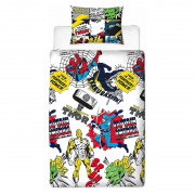 Marvel Comics Scribble Rotary Duvet Set Single /Homeware 