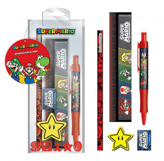 Super Mario (4 Colour) Standard Stationery Set  Merch