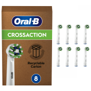 Oral-B CrossAction náhradné hlavice 8 ks - Biele 