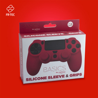 FR-TEC Silikónové ochranné puzdro + Grips (Červené) (FR-TEC FT0016) PS4