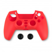 Spartan Gear – Silikónové ochranné puzdro na ovládač a palcové úchyty – červené (PS5) 