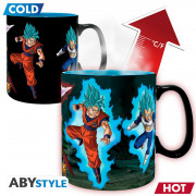 DRAGON BALL SUPER - hrnček meniaci sa teplom - Saiyans vs Black - 460 ml 
