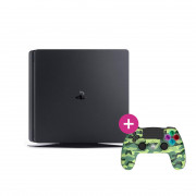 PlayStation 4 (PS4) Slim 500 GB (bazár) + Freaks and Geeks - bezdrôtový ovládač - Green Camo (140142d) 