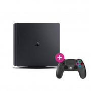 PlayStation 4 (PS4) Slim 500 GB (bazár) + Freaks and Geeks – bezdrôtový ovládač – čierny (140142n)  