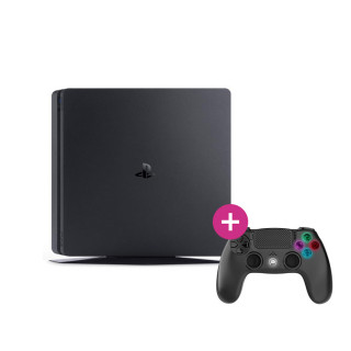 PlayStation 4 (PS4) Slim 500 GB (bazár) + Freaks and Geeks – bezdrôtový ovládač – čierny (140142n)  PS4