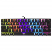WHITE SHARK GK-2202B/R-US ASHIKO anglická 60% čierna mechanická (červený spínač) herná klávesnica 