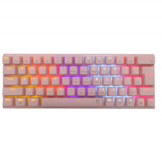 WHITE SHARK W029928 WAKIZASHI-P/BL-US ružová mechanická herná klávesnica, modré spínače (anglická) PC
