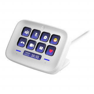 CORSAIR ELGATO STREAM DECK NEO, 8 prispôsobiteľných LCD kláves, prispôsobiteľný informačný panel, LCD touchpad, biela PC