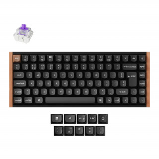 Keychron K2 HE Bluetooth / bezdrôtová / USB-C Anglická dvojkoľajová magnetická mechanická klávesnica Gateron black-bar PC