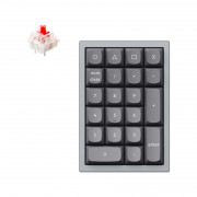 Keychron Q0 vymeniteľná RGB USB Gateron G Pro červená mechanická numerická klávesnica šedá 