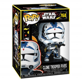 Funko Pop! Disney Star Wars: Clone Wars - Clone  Trooper Fives (Retro) #768 Bobble-Head Vinyl Figura Merch
