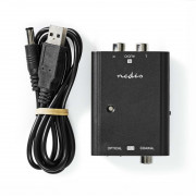 Nedis ACON2508BK, analóg – digitálny audio konvertor, 2x RCA vstup - digitálny koaxiálny / Toslink výstup 