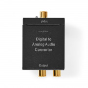 Nedis ACON2510BK digitálno-analógový konvertor, digitálny koaxiálny RCA vstup - 2x RCA výstup 