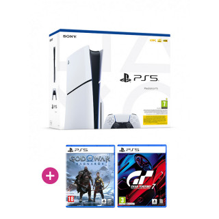 PlayStation 5 (Slim) + God of War: Ragnarök + Gran Turismo 7 PS5