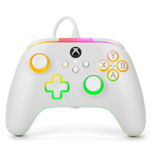 PowerA Advantage Lumectra Káblový ovládač  – biela Xbox Series